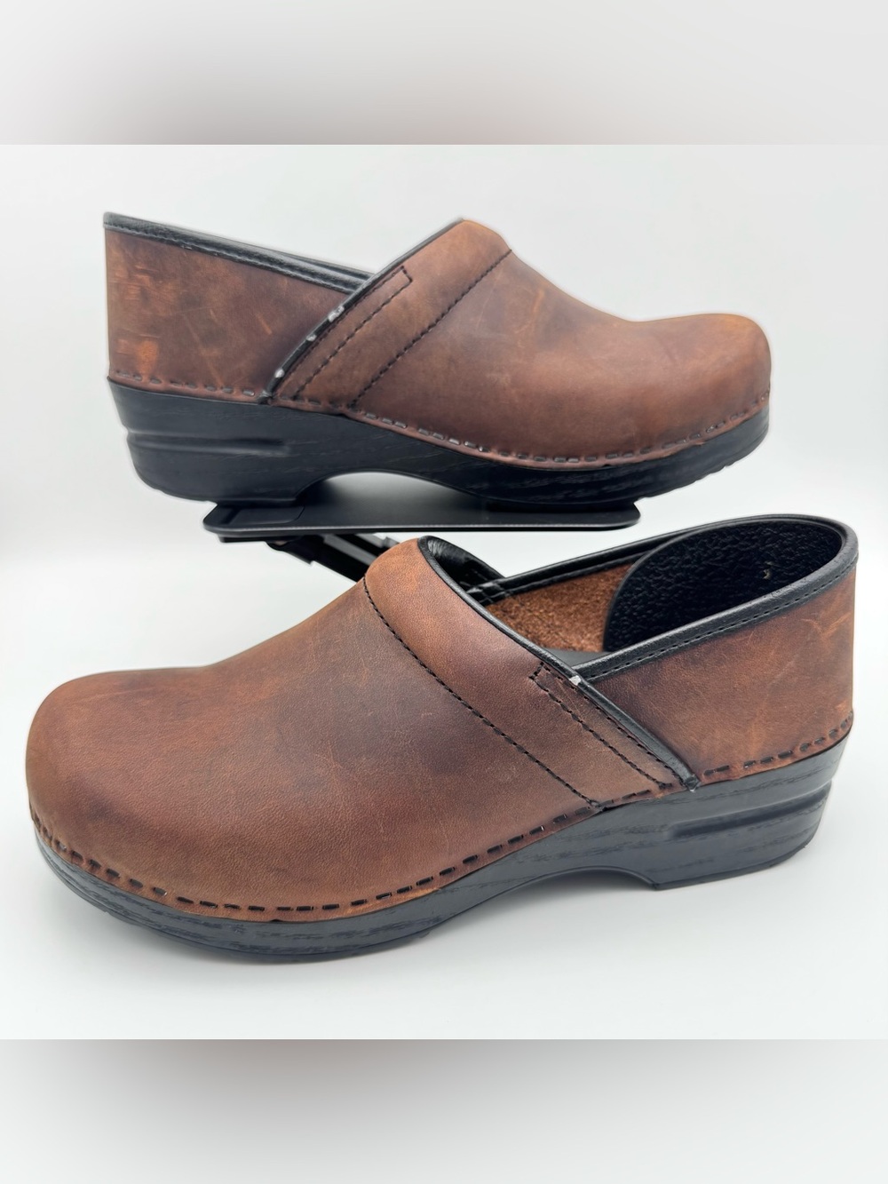 Dansko Professional Clogs Antique Brown/Black Leather Women's EU 41 / 10.5-11 US